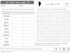 ow (long o) read and spell worksheet (1)