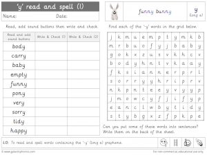 -y (long e) read and spell worksheet (1)